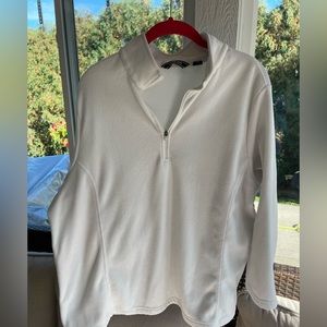 Lands End 1/4 zip fleece.  Off white. Size 1X